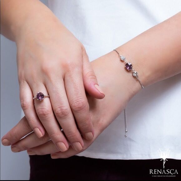 Swarovski authentic Crystals ring White Rhodium plated - Picture 3 of 10